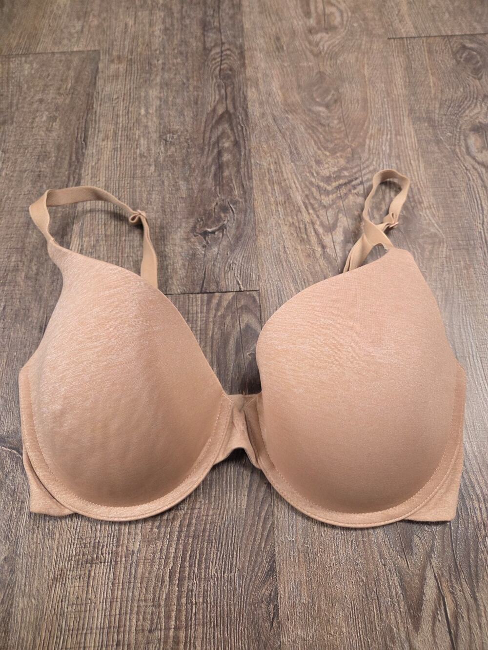 Victoria's Secret Uplift Demi Padded Bra Beige Tan Nude Size 32DD